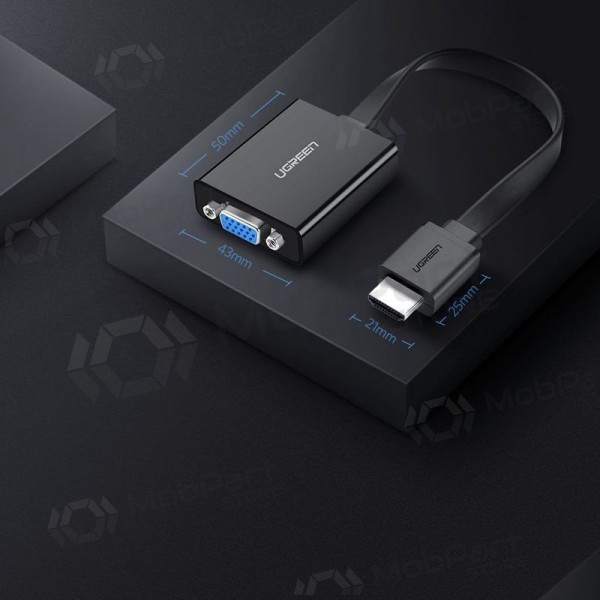 Ugreen MM103 HDMI–VGA-sovitin, musta