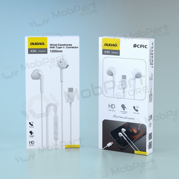 USB-C kuulokkeet Dudao X3C valkoinen
