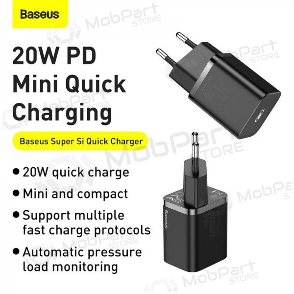 Laturi buitinis Baseus Super Si 20W musta CCSUP-B01