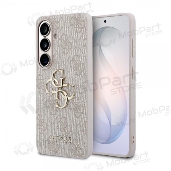 Samsung Galaxy S26 kotelo - Guess PU 4G Metal Logo (vaaleanpunainen)