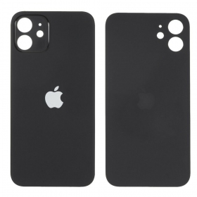Apple iPhone 12 mini takaakkukansi (musta) (bigger hole for camera)