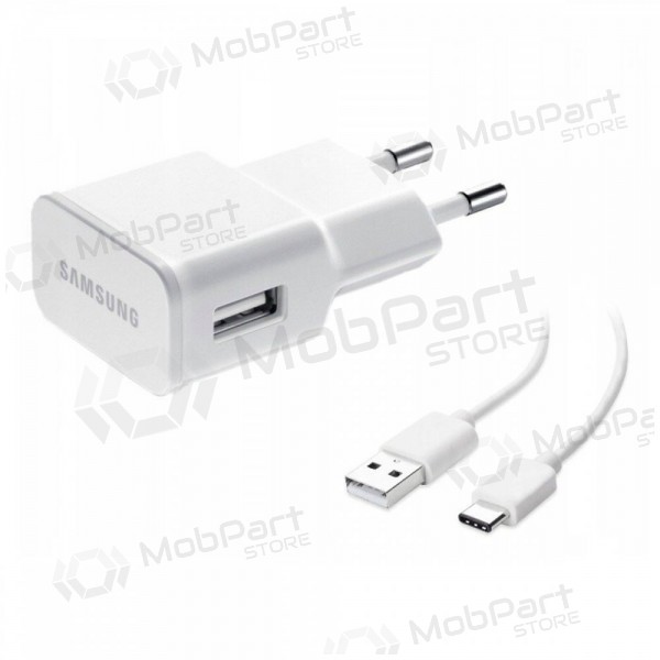Laturi alkuperäinen Samsung EP-TA200NWE 15W + Type-C kaapeli valkoinen