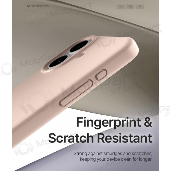 Suojakuori Mercury Pure Magsafe Silicon Case Apple iPhone 17 vaaleanpunainen hiekka väri