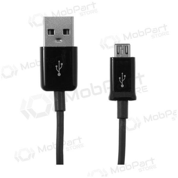 Samsung i9300 Galaxy S3 / i9300 Galaxy S3 Neo / N7000 Galaxy Note / i9100 Note microUSB kaapeli (1,5m) (musta)