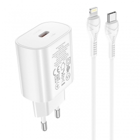 Puhelinlaturi Hoco N22 25 W USB-C Lightning-kaapelilla 1 m valkoinen