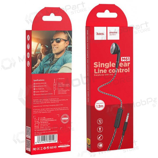 Handsfree Hoco M61 Mono 3,5mm (musta)