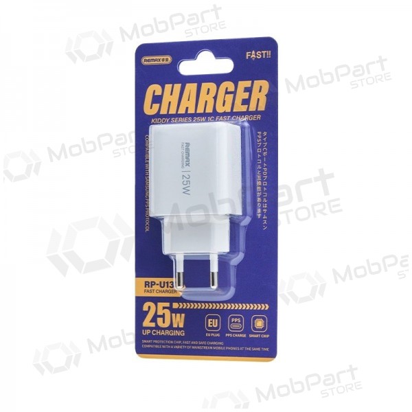 Puhelimen laturi Remax RP-U137 25 W USB-C valkoinen