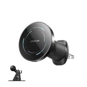 Automobilinis laikiklis-laturi Joyroom JR-ZS502 MagSafe 15W (air vent/dashboard) musta
