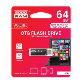 Muisti GOODRAM OTN3 64Gb OTG USB 3.0 + 