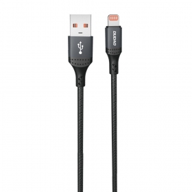 Lightning-kaapeli Dudao L3SL USB-A–Lightning 1,2 m 3 A musta