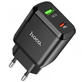 Laturi Hoco N5 USB Quick Charge 3.0 + PD 20W (3.1A) (musta)