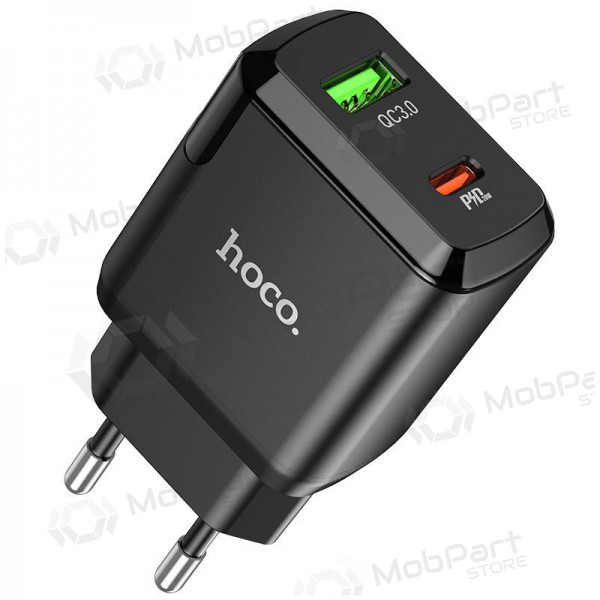 Laturi Hoco N5 USB Quick Charge 3.0 + PD 20W (3.1A) (musta)
