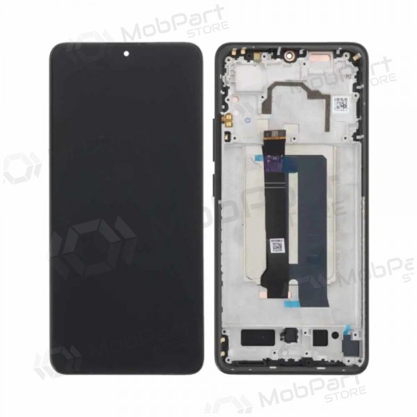 Ekranas Xiaomi Poco X6 Pro 5G su lietimui jautriu stikliuku ja rėmeliu Black alkuperäinen (service pack)