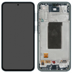 Samsung Galaxy A37 5G näyttö (harmaavihreä) (kehyksellä) (alkuperäinen)