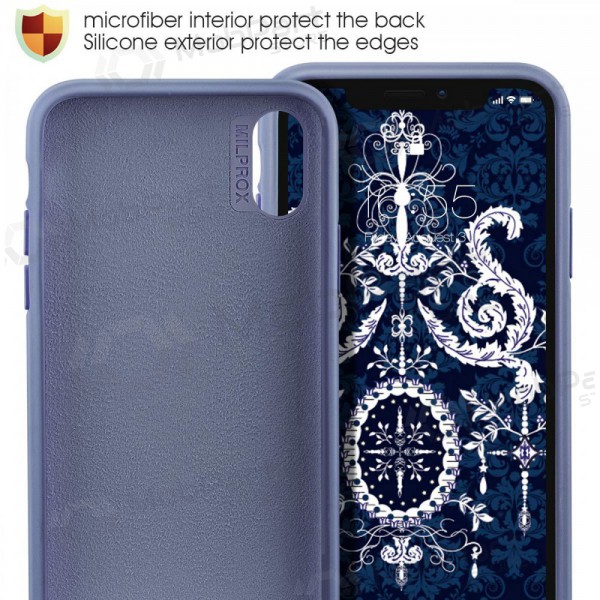 Apple iPhone 11 Pro Max kotelo - Liquid Silicone 2.0mm (laventelinharmaa)