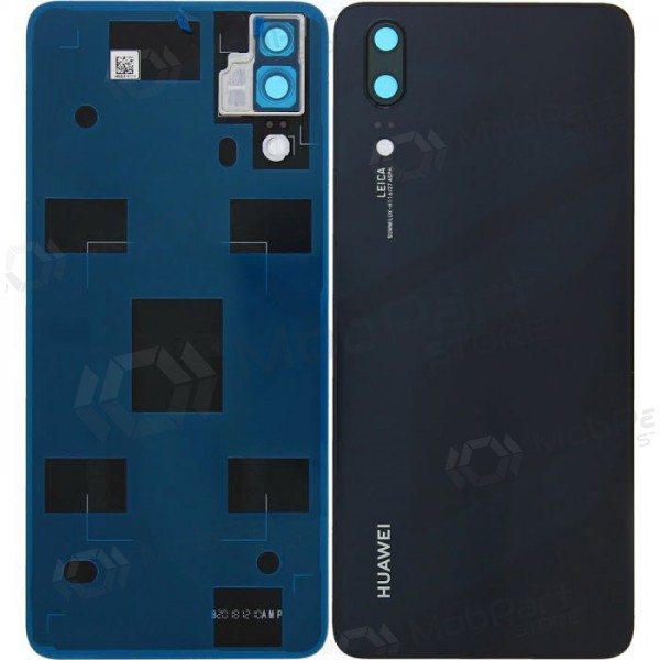 Huawei P20 takaakkukansi (musta) (käytetty grade A, alkuperäinen)