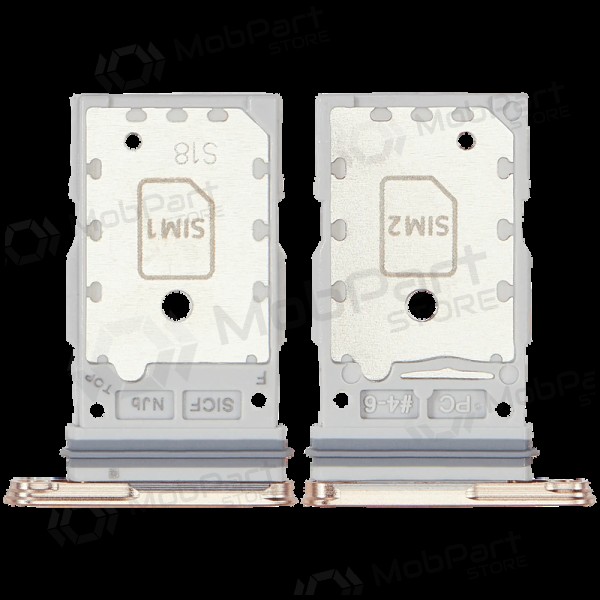 Samsung Galaxy S25, S25+ Dual SIM kortin pidike (pinkki / kultainen) (alkuperäinen)