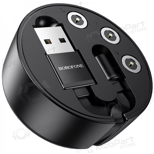 USB kaapeli Borofone BU26 3in1 microUSB-Lightning-Type-C magnetinic 1.0m (musta)