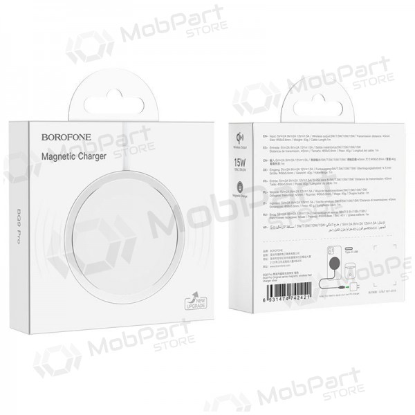Laturi langaton Borofone BQ9 Pro Original Magnetic (10W) (hopea)