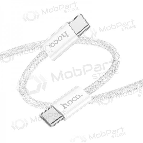 USB kaapeli Hoco X104 60W USB-C to USB-C 2.0m valkoinen