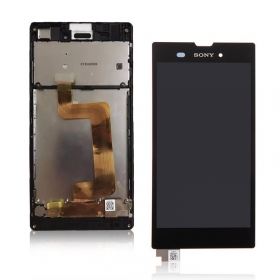 Sony D5103 Xperia T3 näyttö (musta) (kehyksellä) (käytetty grade C, alkuperäinen)