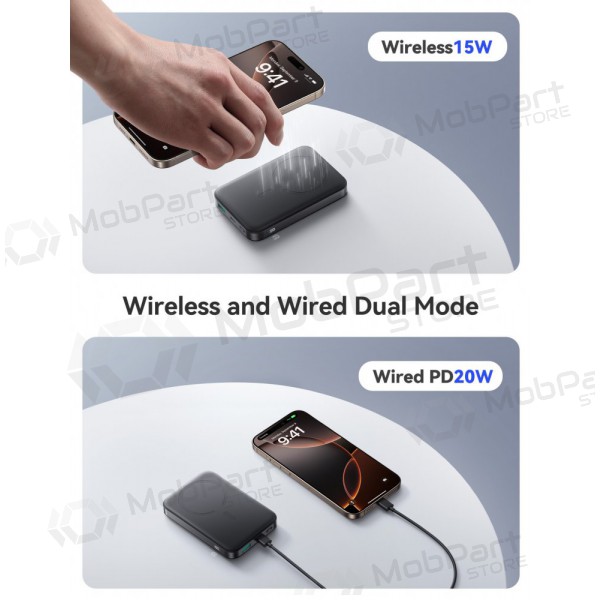 Ulkoinen paristo Power Bank Joyroom JR-PBM12 22.5W Magnetic Wireless 10000mAh musta