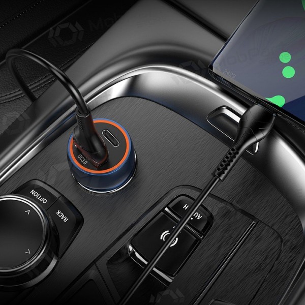 Laturi automobilinis Hoco Z46A USB-A/Type-C PD20W+QC3.0 harmaa