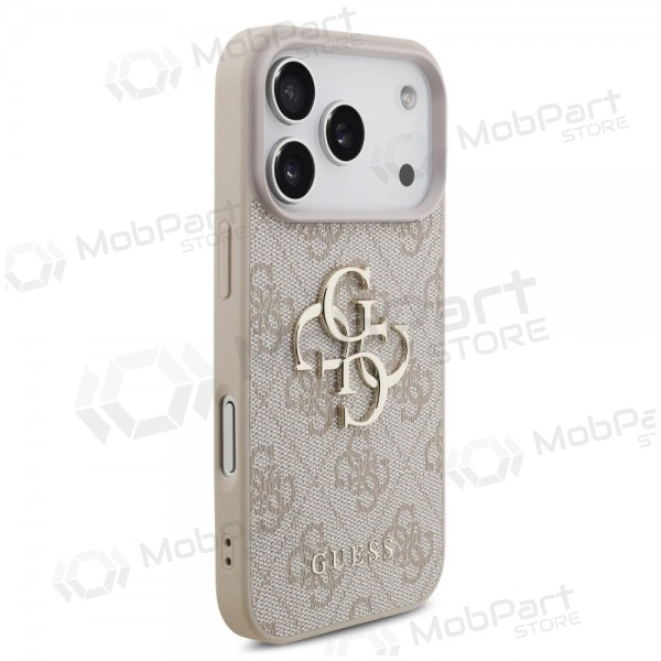 Apple iPhone 17 Pro kotelo - Guess PU 4G Metal Logo (vaaleanpunainen)
