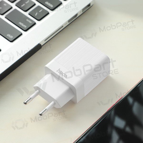 Laturi HOCO C51A Prestige power Dual USB (5V 3.4A) (valkoinen)