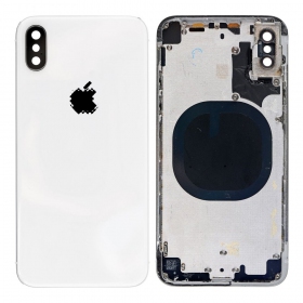 Apple iPhone X takaakkukansi (hopea) (käytetty grade B, alkuperäinen)