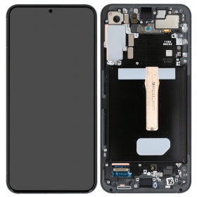 Ekranas Samsung S906 S22 Plus su lietimui jautriu stikliuku ja rėmeliu Graphite alkuperäinen (service pack)