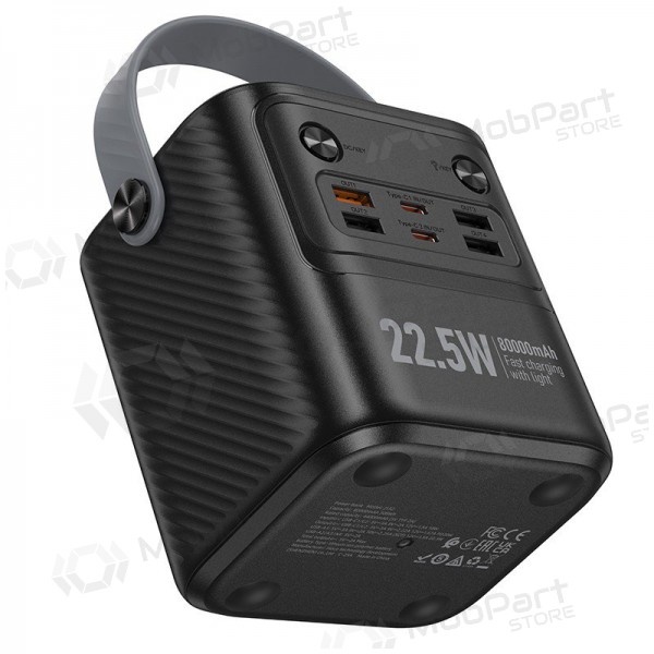 Ulkoinen paristo Power Bank Hoco J152 22.5W+PD20W 80000mAh musta