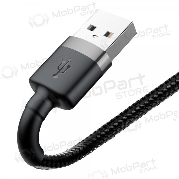 USB kaapeli Baseus Cafule USB-A to Lightning 2.4A 1.0m harmaa-musta CALKLF-BG1
