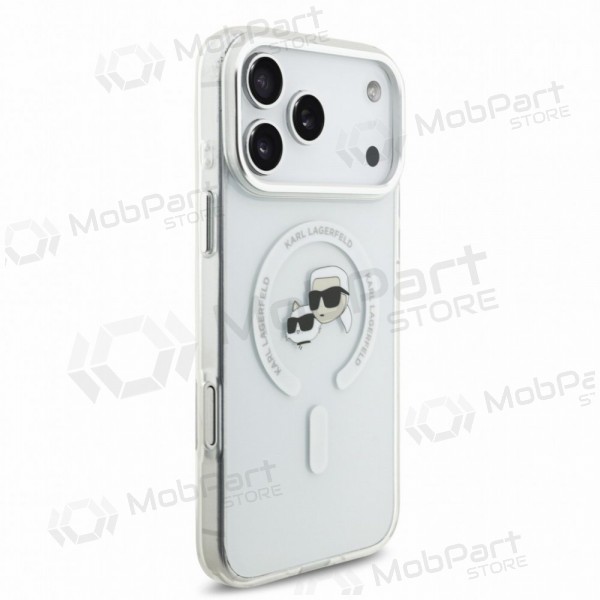 Apple iPhone 18 Pro - Karl Lagerfeld IML K&CH Heads Metal Frame MagSafe -kotelo (läpinäkyvä)