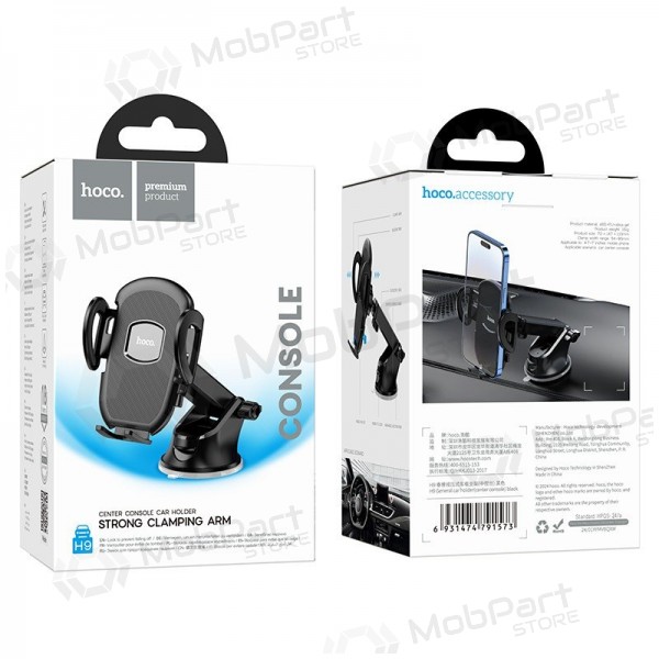 Auton matkapuhelinpidike Hoco H9 (dashboard) musta