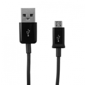USB kaapeli microUSB (musta) 1.0m