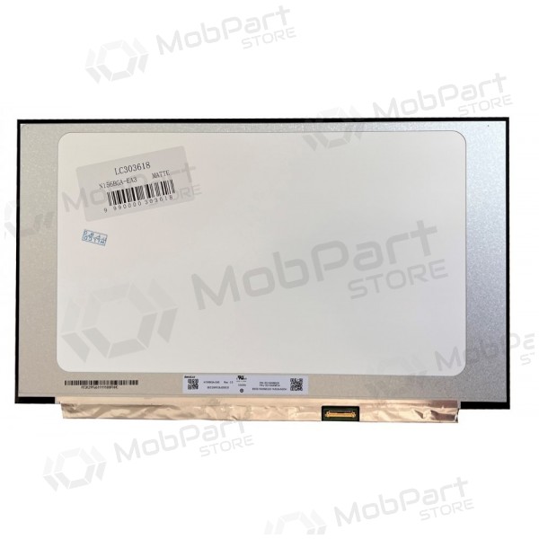Matrica 15.6" 1366x768 HD, LED, matinė, SLIM, 30pin (dešinėje) EDP, 350mm, A+ Matrica 15.6" 1366x768 HD, LED, matinė, SLIM, 30pin (dešinėje) EDP, 350mm, A+