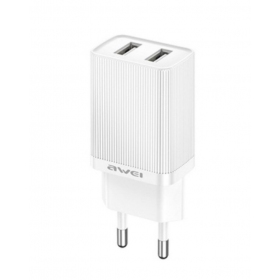 Laturi Awei C15-EU 2xUSB-A 10W valkoinen