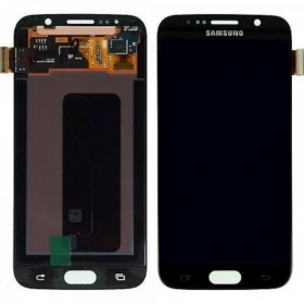 Samsung G920F Galaxy S6 ekranas (musta) (service pack) (alkuperäinen)