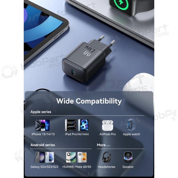 Laturi Joyroom JR-TCF20 USB-C PD20W + USB-C to USB-C cable 1.0m valkoinen