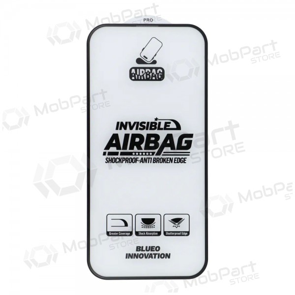 LCD apsauginis stikliukas 5D Mr. Monkey Glass (Airbag Anti-Broken) Apple iPhone 14 Pro musta