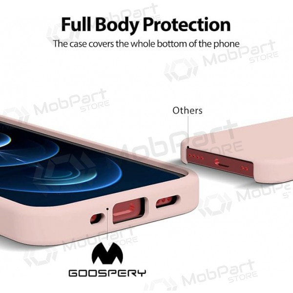 Suojakuori Mercury Silicone Case Apple iPhone 16e vaaleanpunainen hiekka väri Suojakuori Mercury Silicone Case Apple iPhone 16e vaaleanpunainen hiekka väri