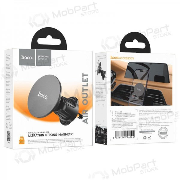 Auton matkapuhelinpidike Hoco H12 (air vent) musta