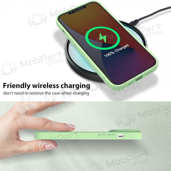 Apple iPhone 15 Pro suojakuori „Nillkin Silicone“ (vaaleanvihreä) Apple iPhone 15 Pro suojakuori „Nillkin Silicone“ (vaaleanvihreä)