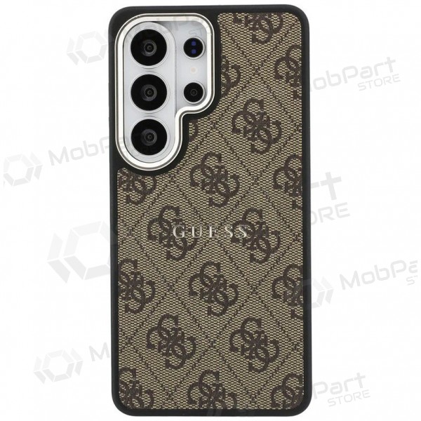 Samsung Galaxy S26 Ultra kotelo - Guess PU Leather 4G Gold Frame Magnetic (ruskea)