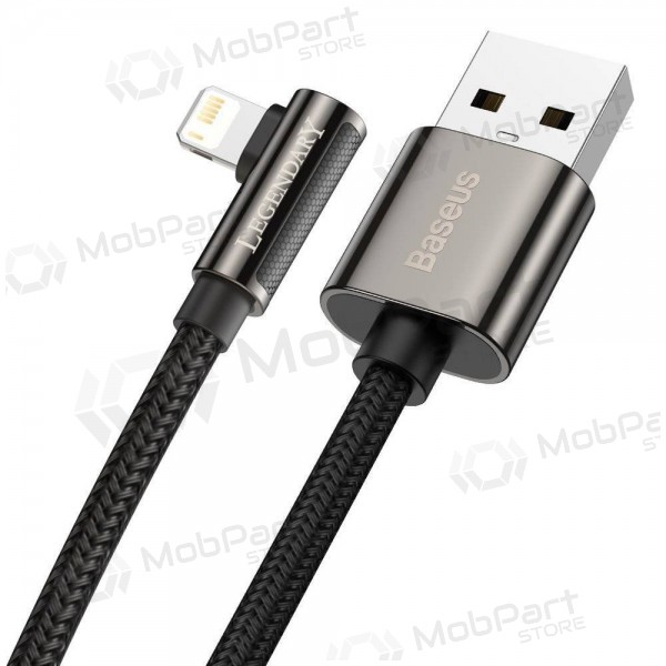 USB kaapeli Baseus Legend Lightning 2.4A 1.0m (musta) CALCS-01