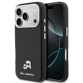 Apple iPhone 17 Pro kotelo - Karl Lagerfeld PU Karl and Choupette Heads Pins MagSafe