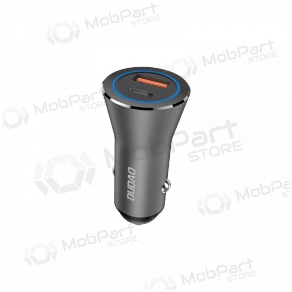 Dudao R4Max 55 W USB-C + USB-A autolaturi, harmaa