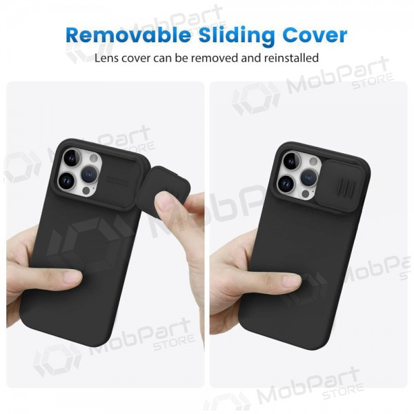 Apple iPhone 15 Plus suojakuori „Nillkin Silicone“ (musta)