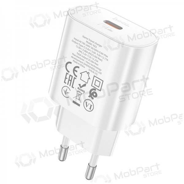 Puhelimen laturi Hoco N22 25 W USB-C valkoinen